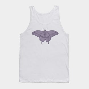 Black Swallowtail Butterfly in Purple Tank Top